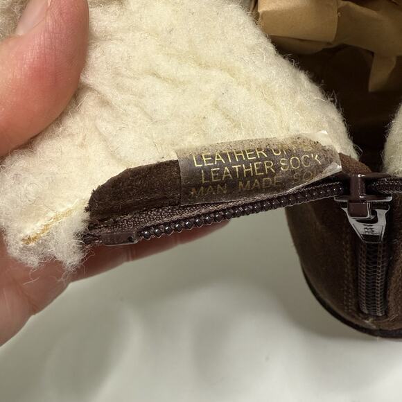 Sundance Catalog Boots Brown Suede Willette Booties Leather Size 37 US 6.5-7 - Picture 8 of 10